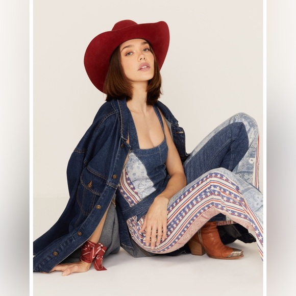 Free People Dallas Jumpsuit in Americana Combo - Picture 3 of 8